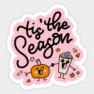 Pumpkin Spice Season Black Text Sticker